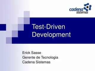 test driven development