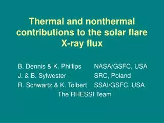 Thermal and nonthermal contributions to the solar flare X-ray flux