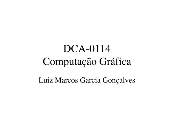 dca 0114 computa o gr fica