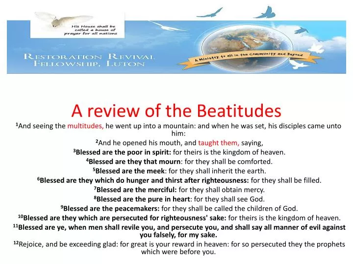 a review of the beatitudes