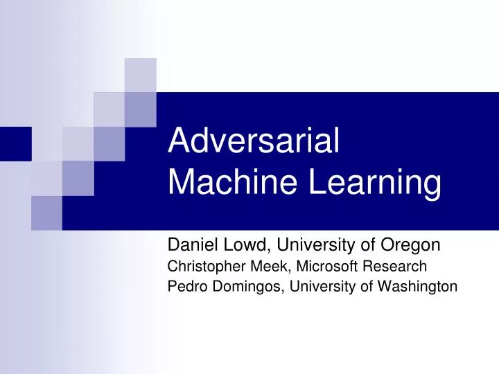adversarial machine learning