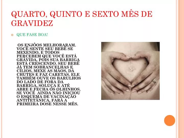 quarto quinto e sexto m s de gravidez