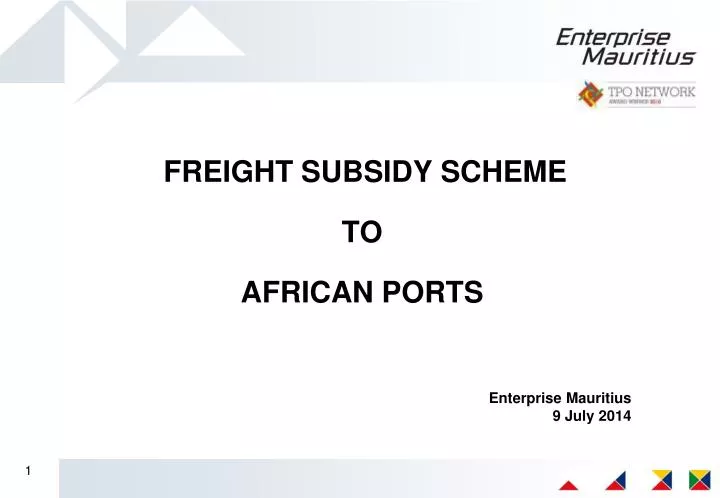 freight subsidy scheme to african ports enterprise mauritius 9 july 2014
