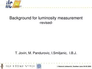 Background for luminosity measurement -revised-