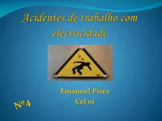 acidentes de trabalho com electricidade