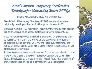 Novel Constant-Frequency Acceleration Technique for Nonscaling Muon FFAGs