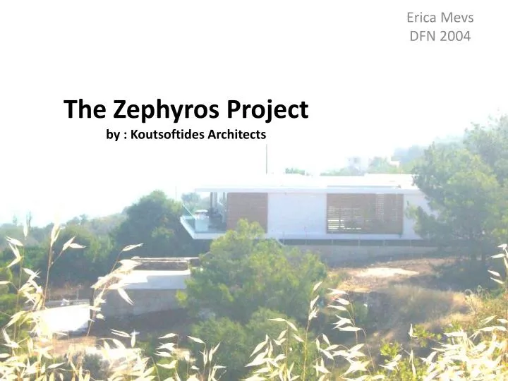 the zephyros project by koutsoftides architects