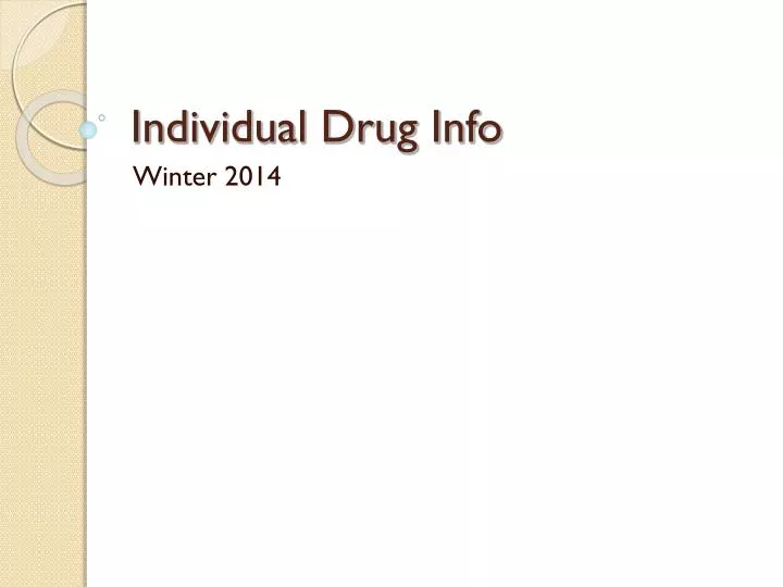 individual drug info