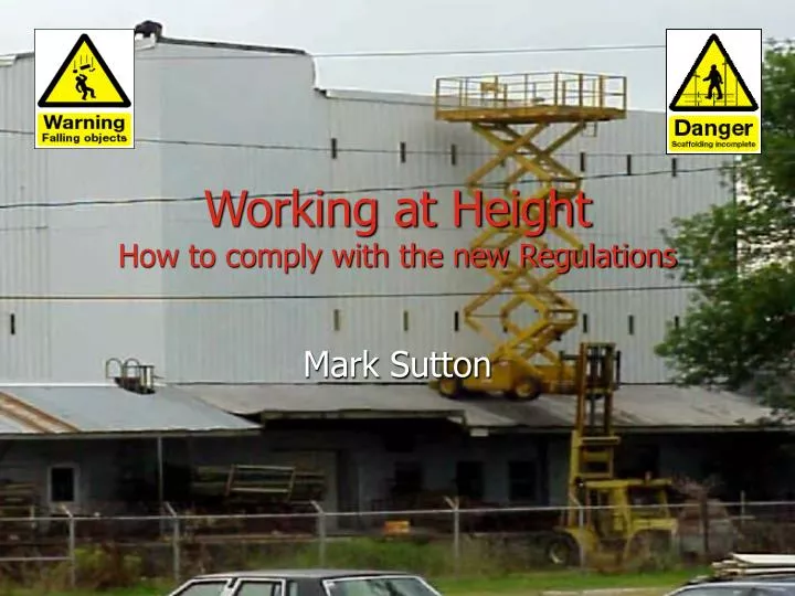working at height how to comply with the new regulations
