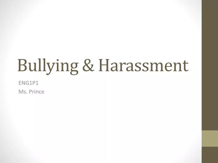 bullying harassment