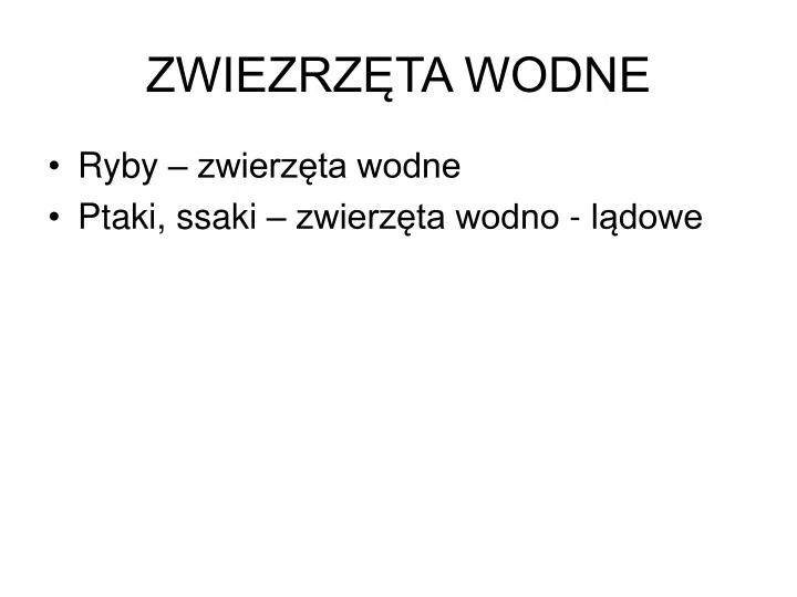 zwiezrz ta wodne