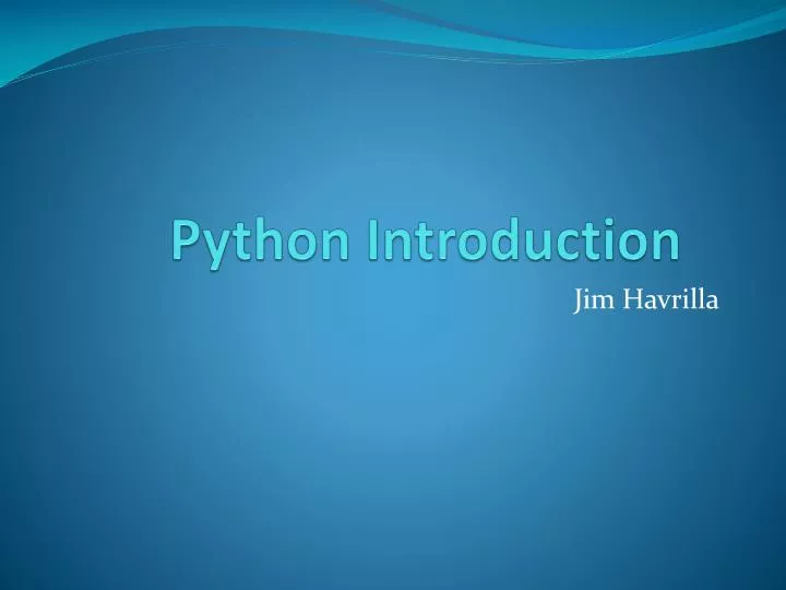 python introduction