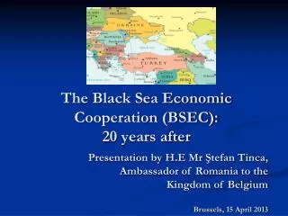 The Black Sea Economic Cooperation (BSEC): 20 years after