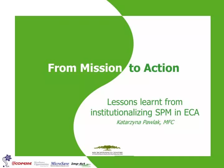 from mission to action