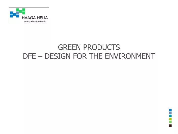 green products dfe design for the environment