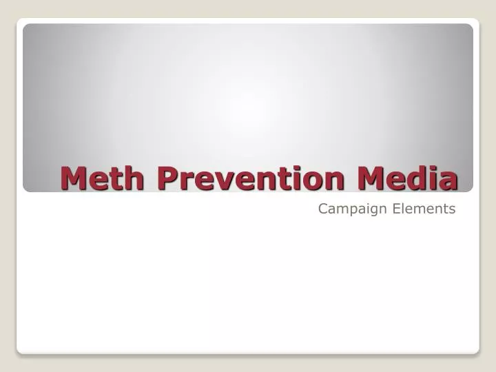 meth prevention media