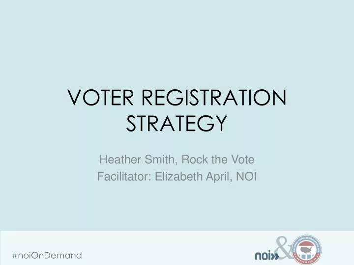 voter registration strategy