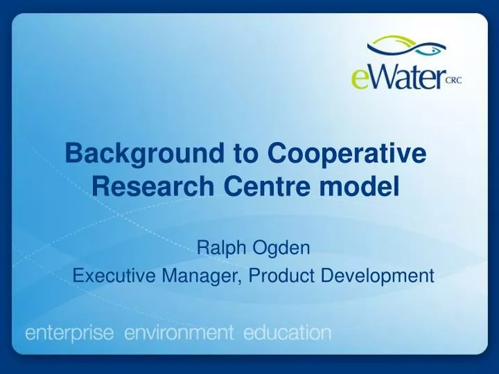 background to cooperative research centre model