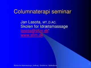 columnaterapi seminar