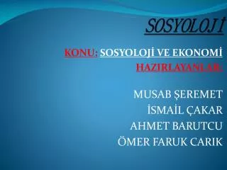 sosyoloj