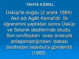 yahya kemal