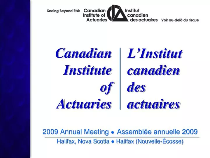 2009 annual meeting assembl e annuelle 2009 halifax nova scotia halifax nouvelle cosse