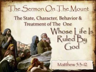 The State, Character, Behavior &amp; Treatment of The One