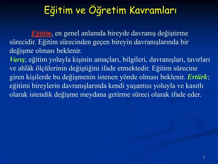 PPT - Eğitim Ve Öğretim Kavramları PowerPoint Presentation, Free ...