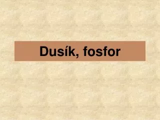 dus k fosfor