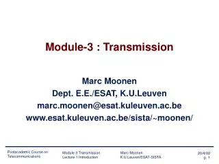 Module-3 : Transmission