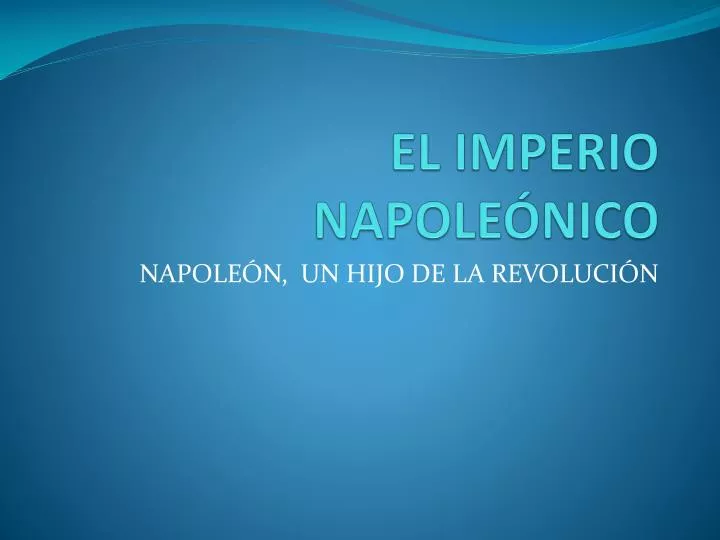 el imperio napole nico