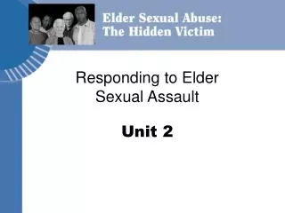 Responding to Elder Sexual Assault