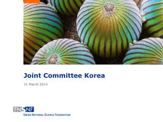 Joint Committee Korea 31 March 2014