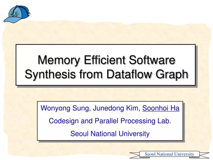 memory efficient software synthesis from dataflow graph