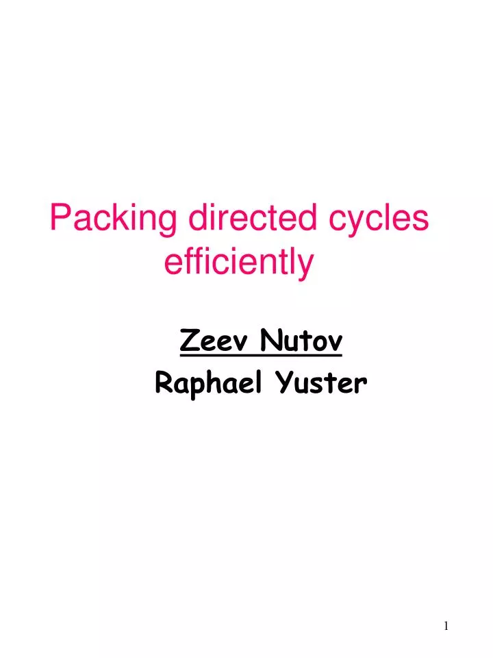 packing directed cycles efficiently