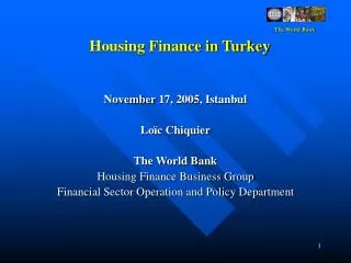 Housing Finance in Turkey