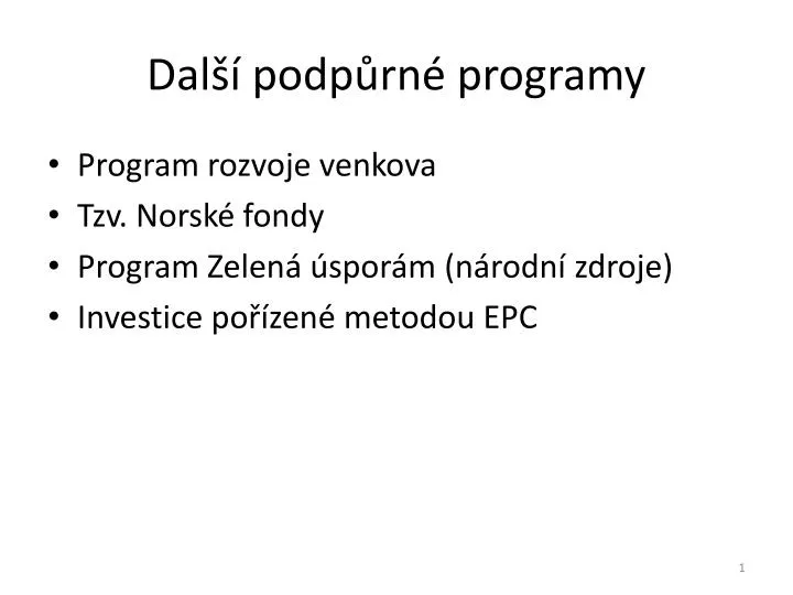 dal podp rn programy