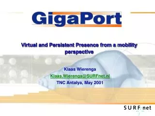 Virtual and Persistent Presence from a mobility perspective