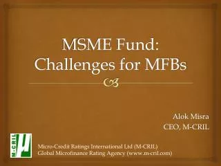 MSME Fund: Challenges for MFBs