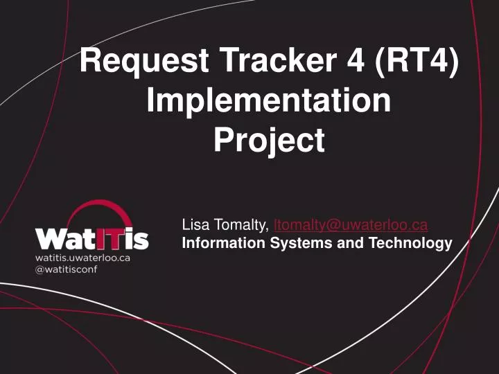 request tracker 4 rt4 implementation project
