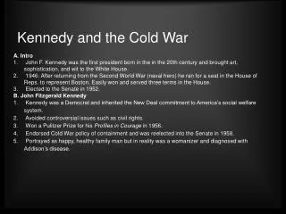 Kennedy and the Cold War