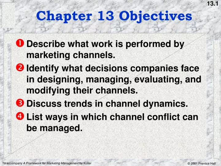 chapter 13 objectives