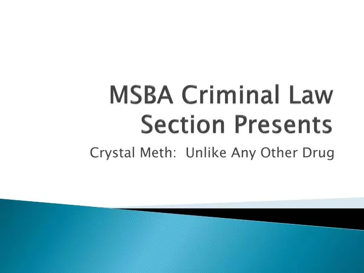 msba criminal law section presents