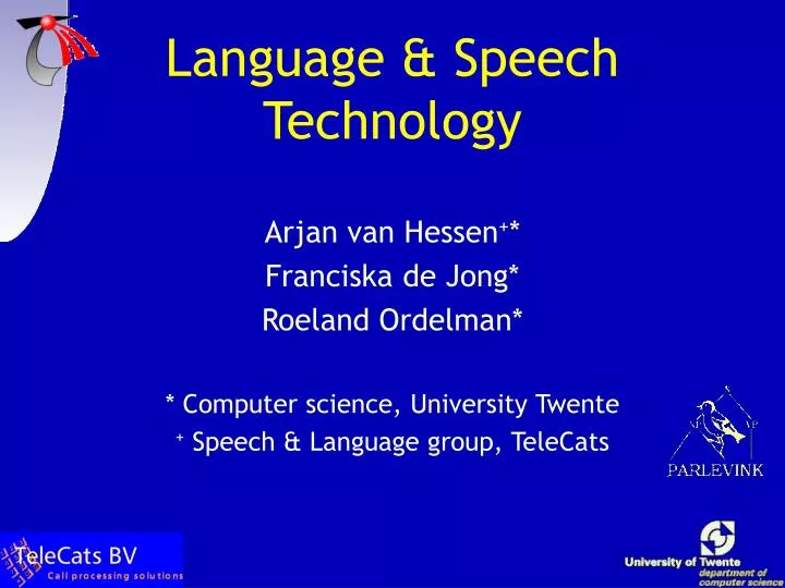 language speech technology
