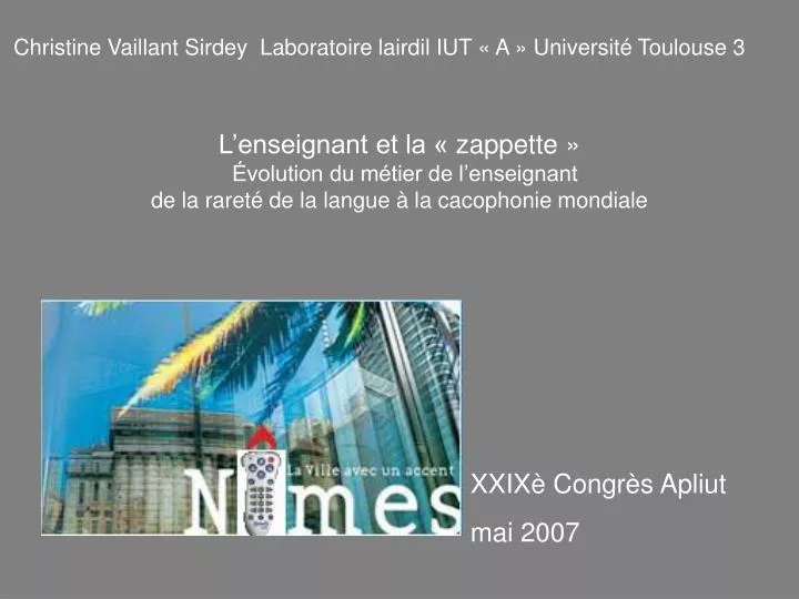 christine vaillant sirdey laboratoire lairdil iut a universit toulouse 3