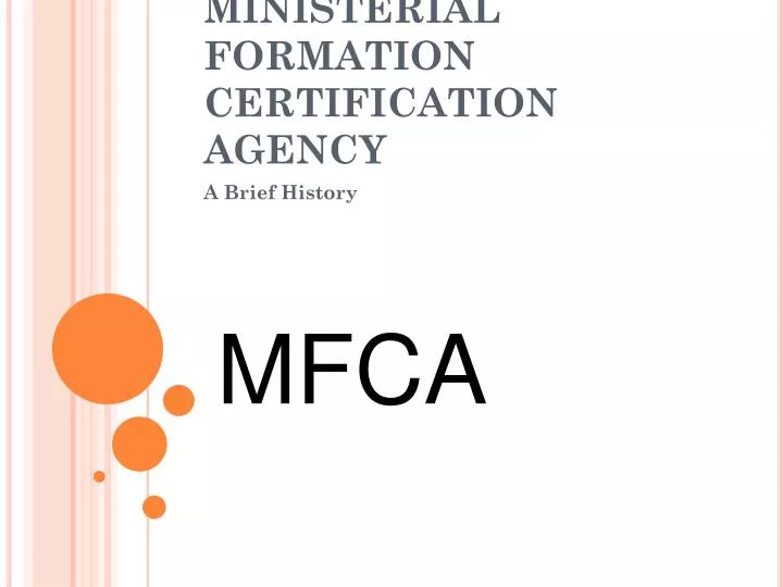 ministerial formation certification agency