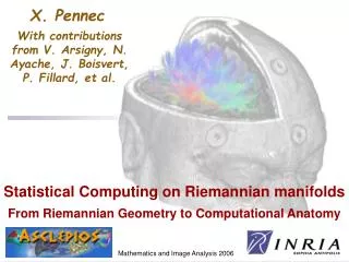 Statistical Computing on Riemannian manifolds From Riemannian Geometry to Computational Anatomy