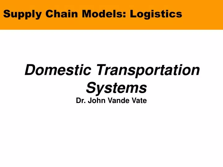 supply chain models logistics