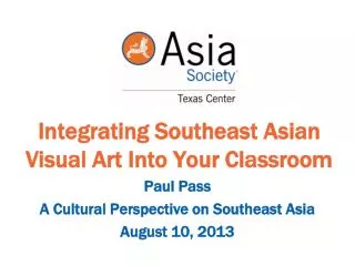 Integrating Southeast Asian Visual Art Into Your Classroom