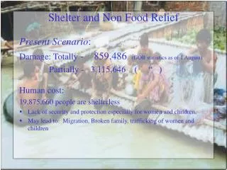 Shelter and Non Food Relief